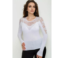 Блуза, колір білий, 186R521