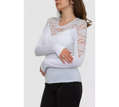 Блуза, колір білий, 186R521
