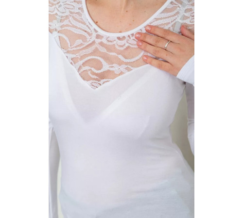 Блуза, колір білий, 186R521