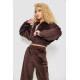 Спортивный костюм женский велюровый на молнии, цвет шоколадный, 177R065