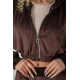 Спортивный костюм женский велюровый на молнии, цвет шоколадный, 177R065