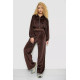 Спортивный костюм женский велюровый на молнии, цвет шоколадный, 177R065
