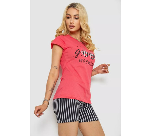 Женская пижама с принтом, цвет розовый, 243R3255