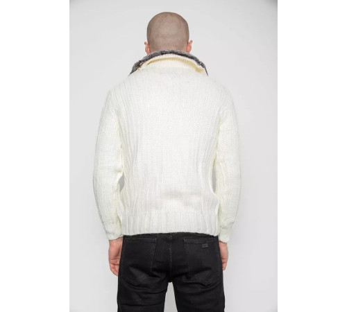 Свитер мужской, цвет белый, 214R10331