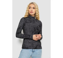 Гольф женский в рубчике, цвет черно-серый, 102R5267