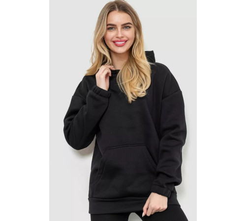 Худая женская тринитка на флисе, цвет черный, 102R364.