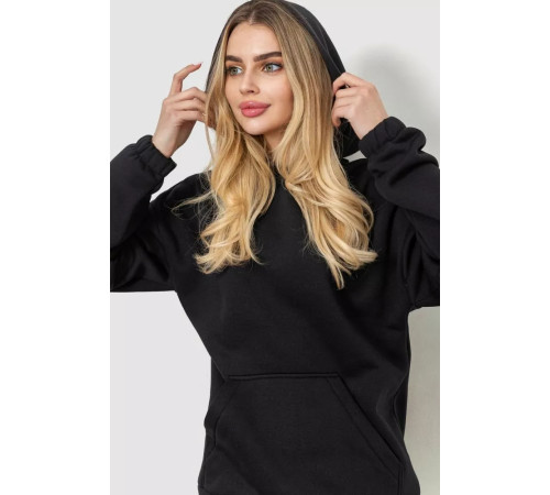 Худая женская тринитка на флисе, цвет черный, 102R364.