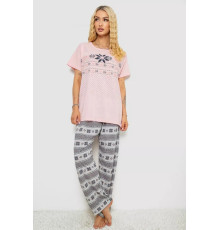 Піжама жіноча, колір рожевий, 243R7069