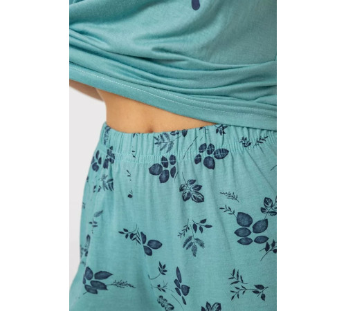 Пижама женская с принтом, цвет светло-оливковый, 243R10199.