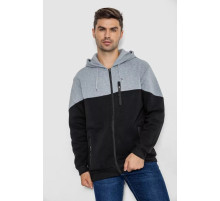 Кофта мужская на флисе, цвет серо-черный, 244R2563.