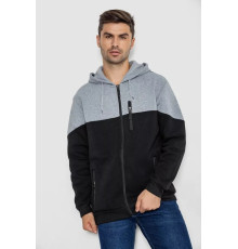 Кофта чоловіча на флісі, колір сіро-чорний, 244R2563