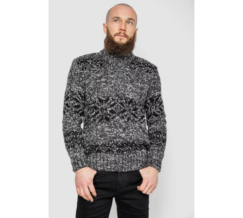 Свитер мужской, цвет черно-белый, 214R10321.