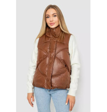 Жилетка женская однотонная, цвет коричневый, 244R915