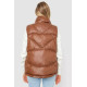 Жилетка жіноча однотонна, колір коричневий, 244R915
