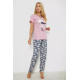 Пижама женская с принтом, цвет розово-серый, 243R9212.