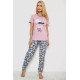 Пижама женская с принтом, цвет розово-серый, 243R9212.