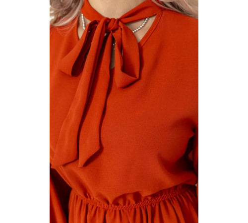 Ошатне плаття, колір теракотовий, 204R601