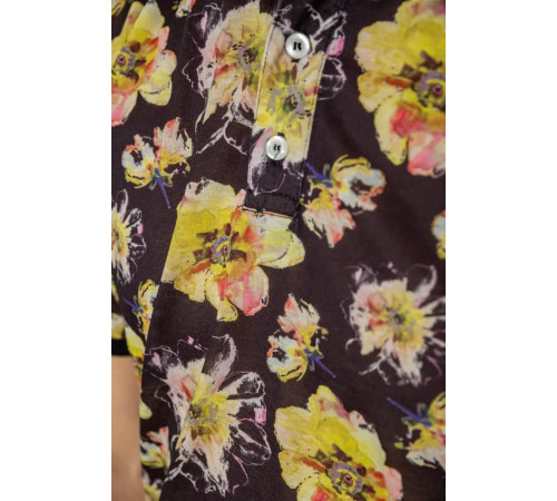 Поло чоловіче з принтом, колір чорно-жовтий, 247R306