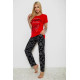 Женская пижама с принтом, цвет красный, 243R10317