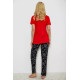 Женская пижама с принтом, цвет красный, 243R10317