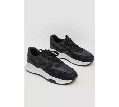 Кросівки жіночі екошкіра, колір чорний, 243R186-157