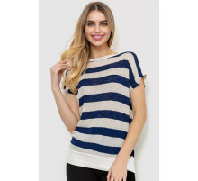Кофта жіноча в смужку, колір синьо-білий, 244R0262