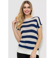 Женская кофта в полоску, цвет сине-белый, 244R0262