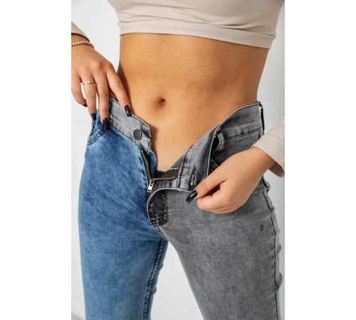 Джинсы женские расклешенные, цвет серо-синий, 247R904.