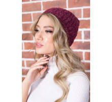 Осенне-зимняя женская шапка, темно-пудрового цвета, 167R7774