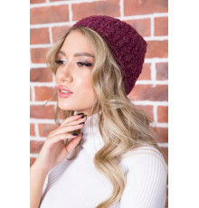 Осінньо-зимова жіноча шапка, темно-пудрового кольору, 167R7774