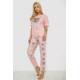 Пижама женская с принтом, цвет персиковый, 243R15240.