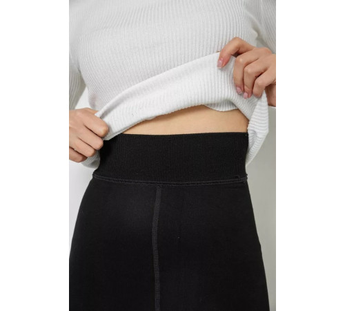 Лосіни утеплені на хутрі, колір чорний, 139RF819