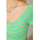 Платье в полоску, цвет серо-салатовый, 244R536-1