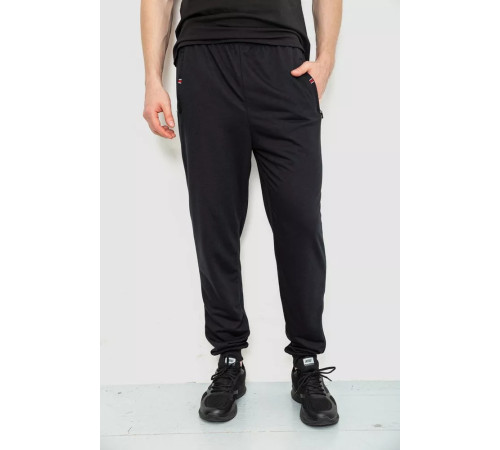 Спорт мужские брюки, цвет черный, 244R4770