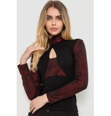 Гольф женский нарядный, цвет черно-красный, 186R107-1.