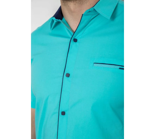 Сорочка чоловіча однотонна, колір бірюзовий, 214R7119