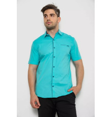 Сорочка чоловіча однотонна, колір бірюзовий, 214R7119