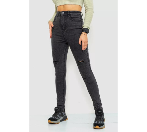 Джинси жіночі стрейч, колір темно-сірий, 214R1484