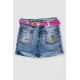 Джинсовые шорты для девочки, цвет синий, 247R1210