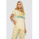 Женская пижама с принтом, цвет желтый, 243R7054