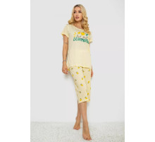 Женская пижама с принтом, цвет желтый, 243R7054