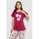 Жіноча піжама з принтом, колір бордовий, 243R1602-016