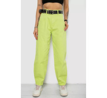 Джинсы женские баллоны, цвет салатовый, 182R00315.