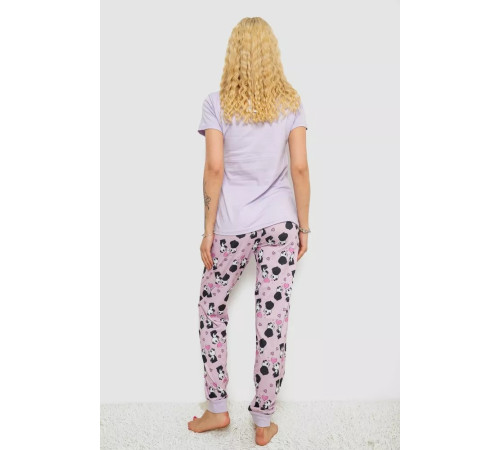 Пижама женская с принтом, цвет сиреневый, 243R15907.