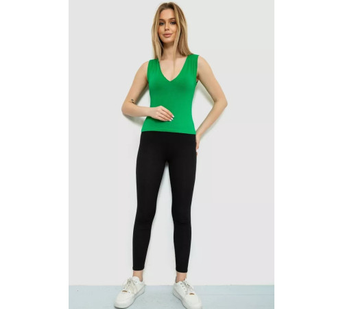 Майка жіноча однотонна, колір зелений, 186R303