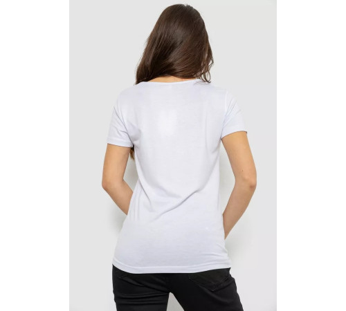 Футболка жіноча з принтом, колір білий, 244R502