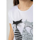 Футболка жіноча з принтом, колір білий, 244R502
