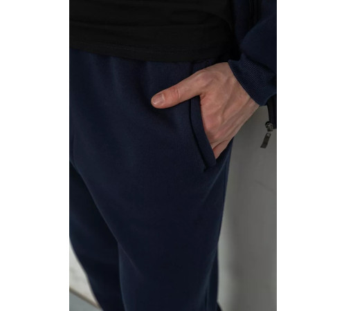 Спорт чоловічий костюм на флісі, колір темно-синій, 244R967