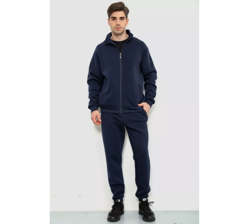 Спорт чоловічий костюм на флісі, колір темно-синій, 244R967