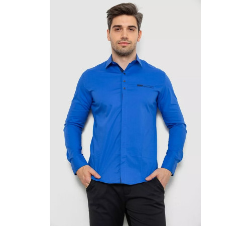 Сорочка чоловіча, колір електрик, 214R7843